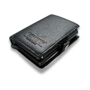 Premium Smart Wallet aus Echtleder – RFID-Schutz & Pop-Up Kartenetui (Schwarz)